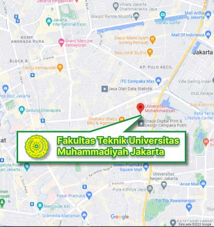 Locations and Maps (Google Map) Fakultas Teknik UMJ Nomor