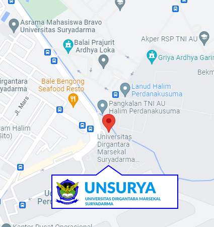 Peta Lokasi Kampus (Google Map) S2 UNSURYA Nomor